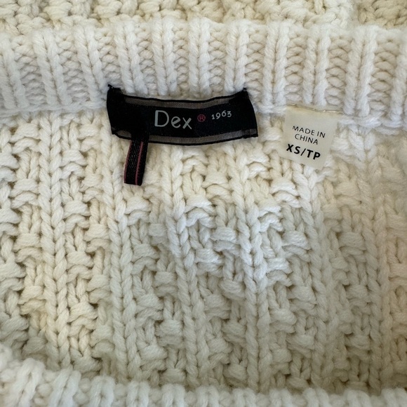 Dex Women’s Ivory Cable Knit Sweater Size XS - Picture 4 of 6